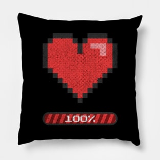 My heart is 100% loaded for you Gamer Couple 2 Pillow