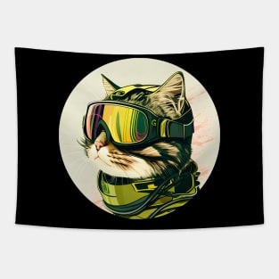 A Cat In A Ski Googles - Gifts for Cat lovers Tapestry