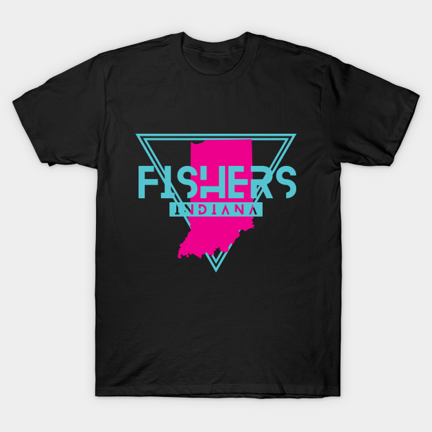 Discover Fishers Indiana Retro Vintage Triangle IN - Fishers - T-Shirt