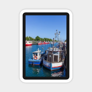 Fishing boats, Alter Strom, Warnemünde, Rostock, Mecklenburg-Western Pomerania Magnet