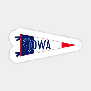 Iowa Flag Pennant Magnet