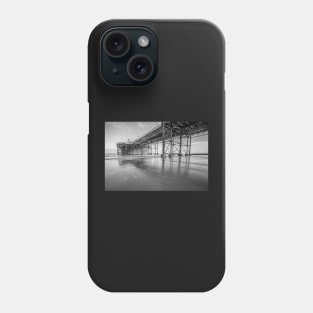 Long exposure of a pier on the Norfolk coast, UK Phone Case