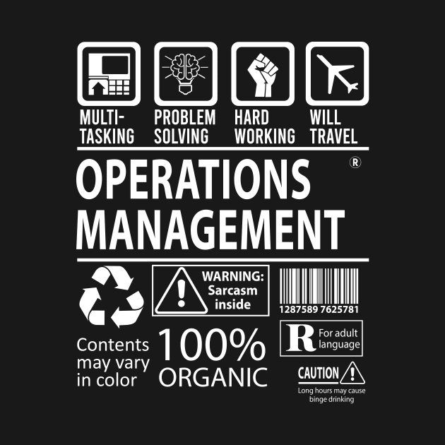 Operations Management T Shirt - MultiTasking Certified Job Gift Item Tee by Aquastal