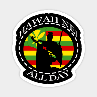 Rising Sun King Kamehameha Kanaka Maoli Flag by Hawaii Nei All Day Magnet