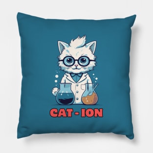 Chemist cat, cation, chemistry, laboratory, gift present ideas Pillow