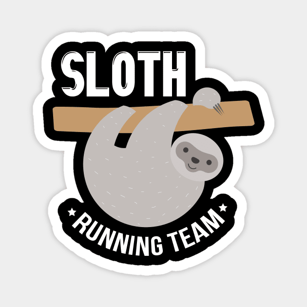 Adorable Sloth Running Team for Sloth Lovers Magnet by theperfectpresents