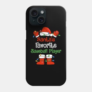 Santa's Favorite Baseball Player Funny Christmas Pajamas Phone Case