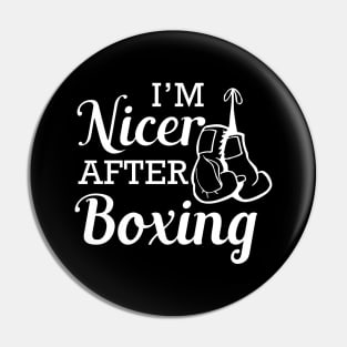 Boxer - I'm nicer after boxing Pin