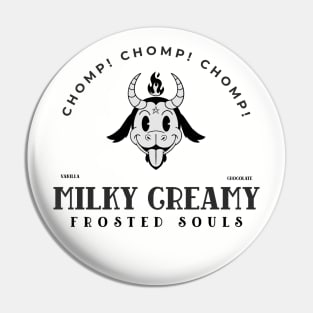 Funny Vintage "Milky Creamy Frosted Souls" Cartoon Baphomet Pin