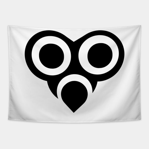 Owl face cartoon Tapestry by Universal house