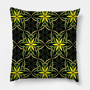 Beautiful and colorful Yellow flower design pattern Pillow