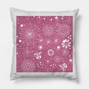 Floral doodles Pillow