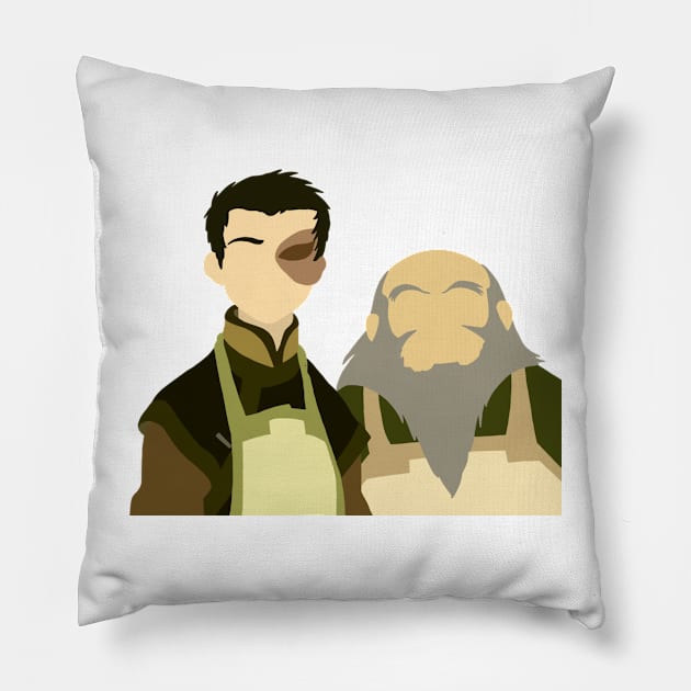 Tea Shop Zuko and Iroh Pillow by uneecornn