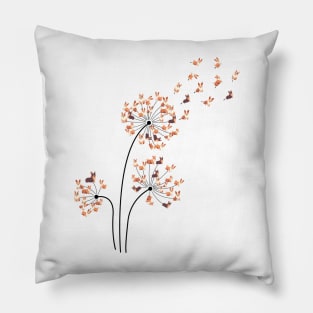 Corgi Flower Fly Dandelion Funny Dog Lover Pillow