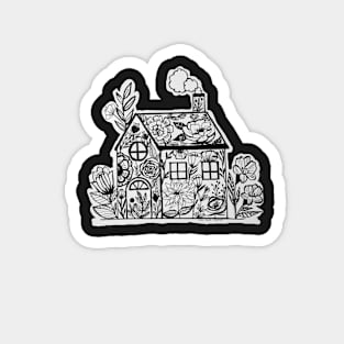 Floral house Magnet