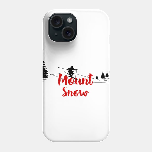 Ski fun in Mount Snow Phone Case by ArtDesignDE