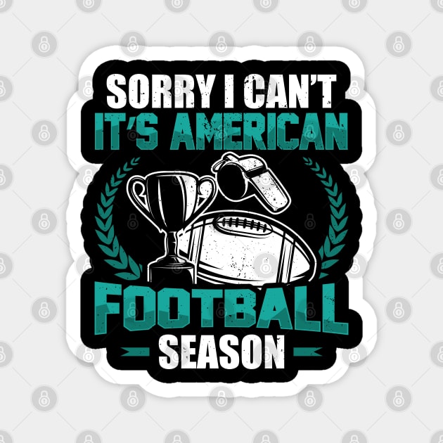 American Football Season Footballer Fan Magnet by Streetwear KKS