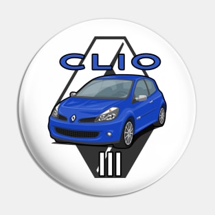 Clio III 3 Car Lutecia hatchback blue Pin