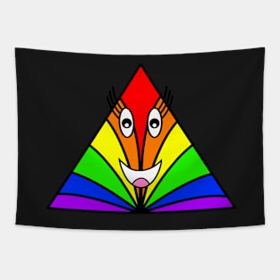 Rainbow Hippie Triangle Tapestry