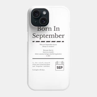 Born in September Phone Case