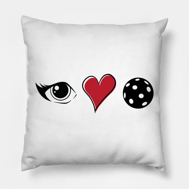 Pickleball Saying I Love Pickleball Pillow by whyitsme