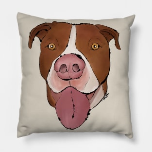 Happy Pit Bull: Sammy Pillow