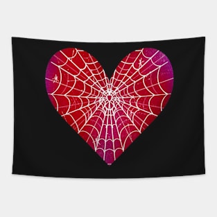 Spider Web Heart V34 Tapestry