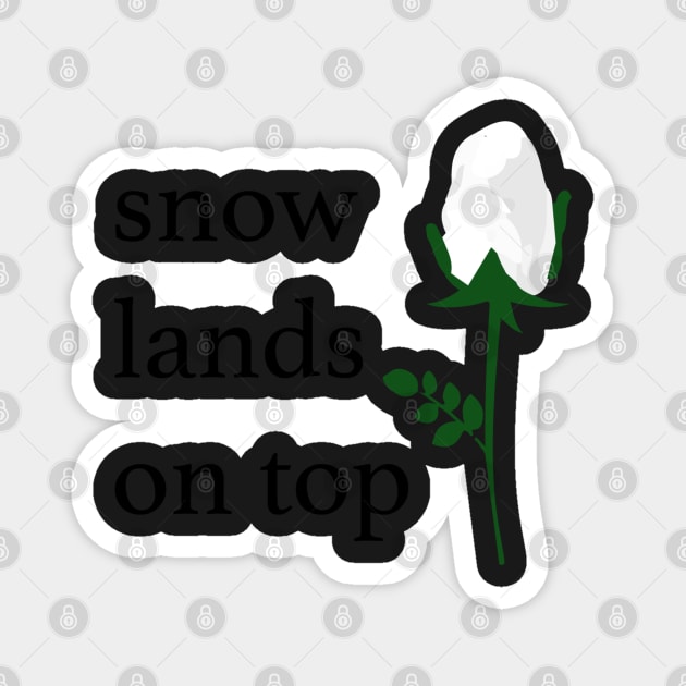 Snow Lands On Top Magnet by maya-reinstein