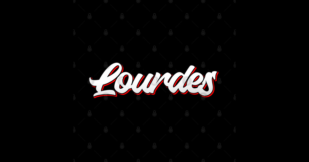 Lourdes name cool 70s retro font Lourdes Name Cool 70s Retro Font