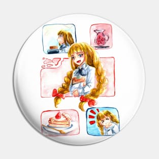 Little Blonde Girl Comic Pin