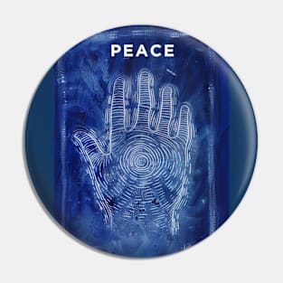 Peace: Stop War,  World Peace Now on a Dark Background Pin