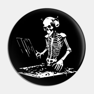 Skeleton DJ Pin