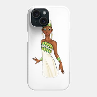 Black is Beautiful - Malawi African Heritage Melanin Girl in traditional outfit Phone Case