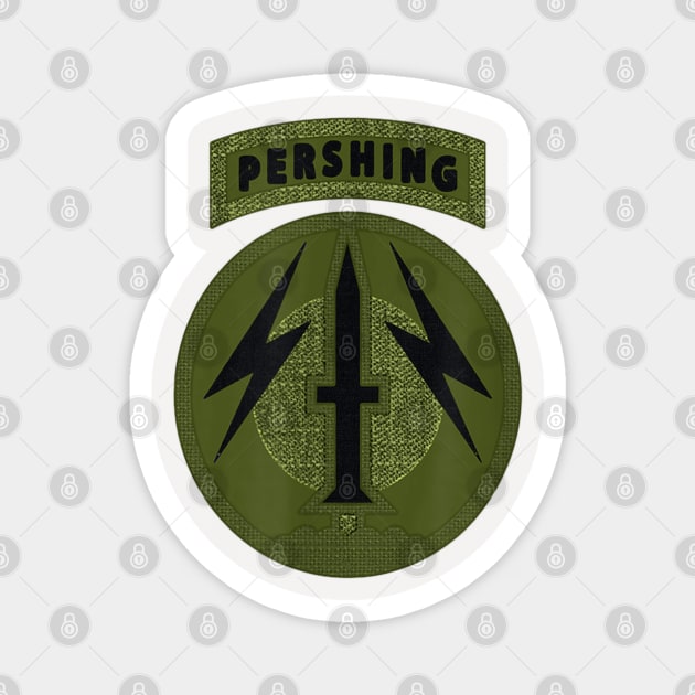 56th FA Bde Pershing Missile Unit Subdued OD Patch design Magnet by Christyn Evans