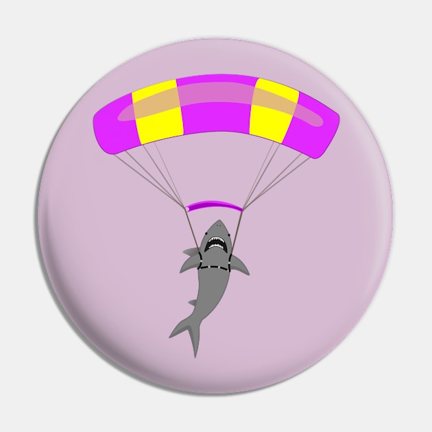 Jump The Shark -Pink/Yellow canopy Pin by Justamere