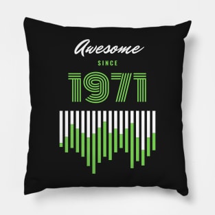 Awesome Since 1971, 50 years old, 50th Birthday Gift Pillow