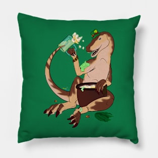 HoliDinos St. Patrick’s Day: Muddled Megalosaurus Pillow