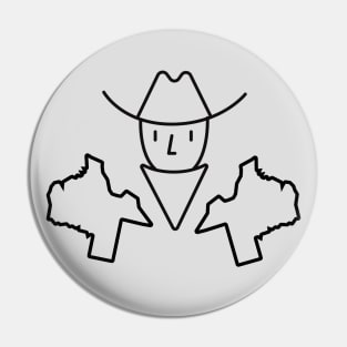 Sheriff Hands - Map of Texas Pin