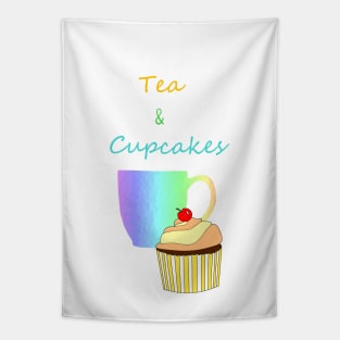 Tea Break And Cupcake Lover - Tea And Cupcake Quotes Tapestry