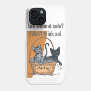 Cats playing with balls of yarn Funny T-shirt 06 Phone Case