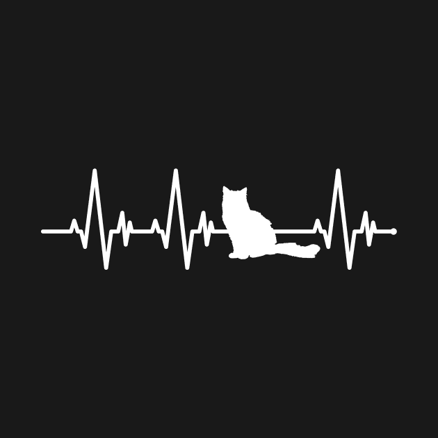 Ragdoll Cat Heartbeat Design by BlueTodyArt