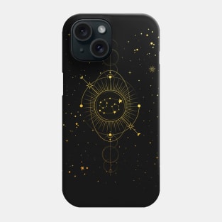 Cosmic Cancer Gold Texture Phone Case