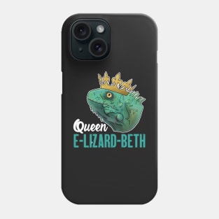 Funny Lizard Gift Queen E-Lizard-Beth Britain Phone Case