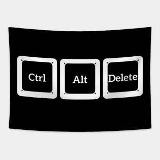 CTRL ALT DELETE funny computer joke Tapestry