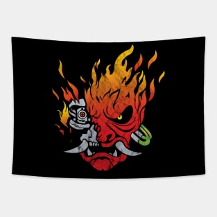 Cyberpunk 2077 - Flaming Samurai Tapestry