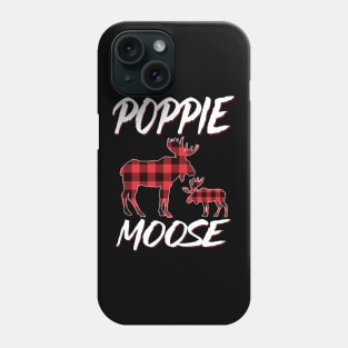 Red Plaid Poppie Moose Matching Family Pajama Christmas Gift Phone Case