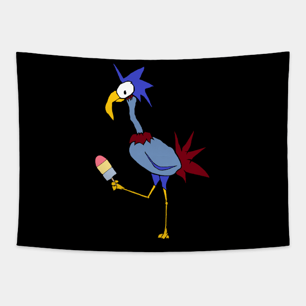 Ice Cream Bird Tapestry by TenomonMalke