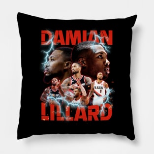 RETRO VINTAGE DAMIAN LILLARD TRAILBLAZERS BOOTLEG Pillow