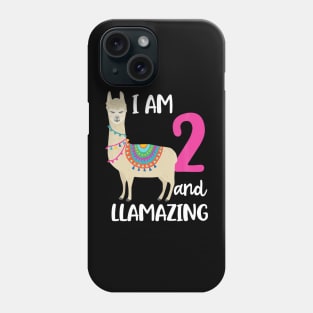 2Nd Birthday Llama I M 2 Years Old And Llamazing Phone Case