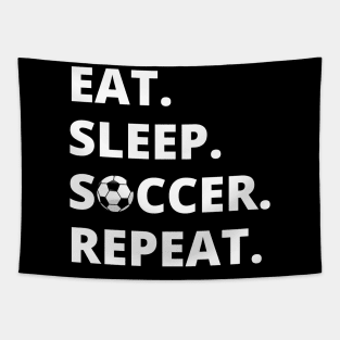 Eat Sleep Soccer Repeat Tapestry